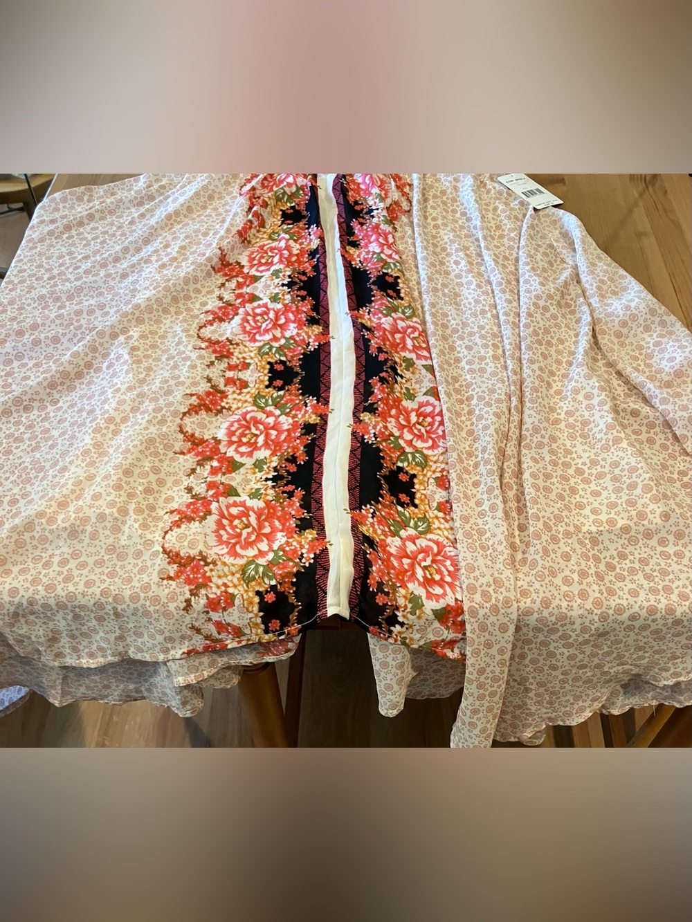 NWT Free People High-Low Elastic Waist Lined Medium Maxi Skirt Tea Combo - Picture 7 of 10